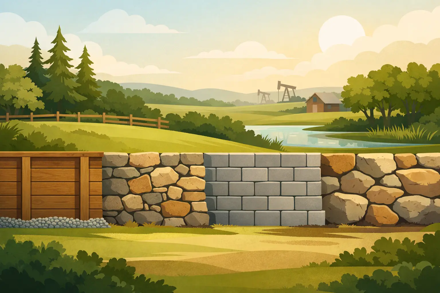 Best Retaining Wall Materials for East Texas