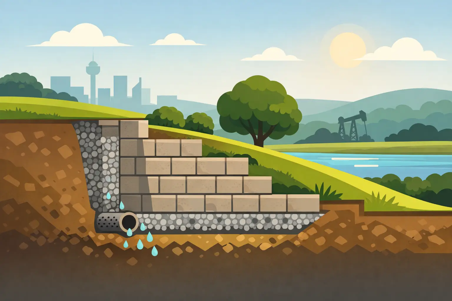 Do Retaining Walls Need Drainage in Texas?