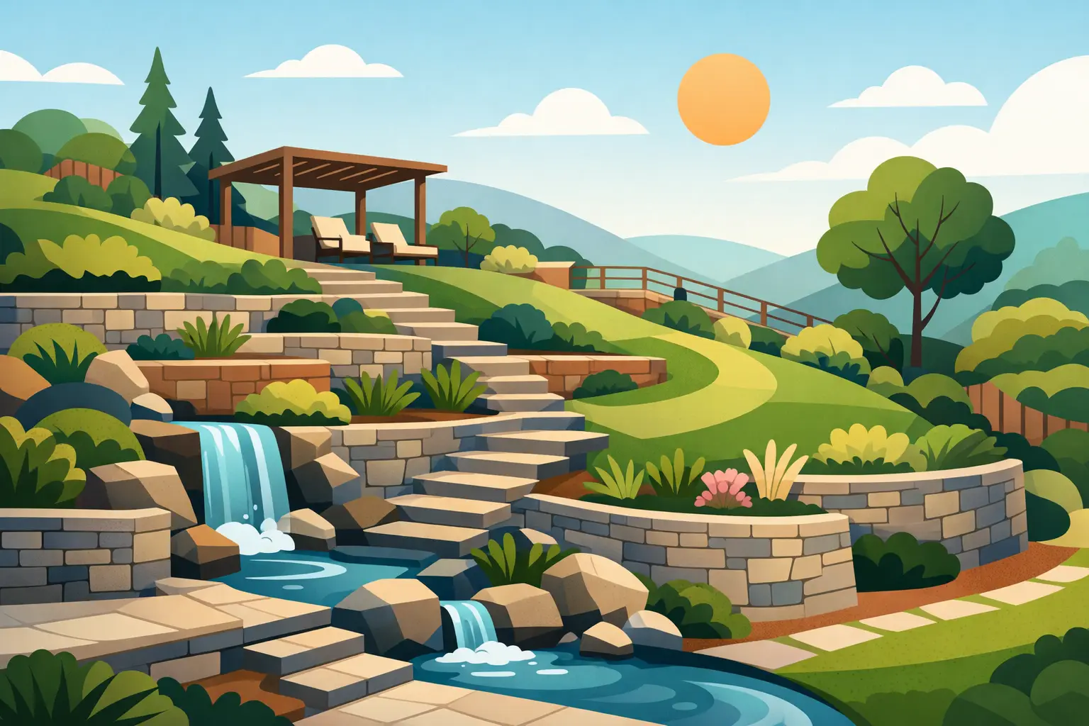How to Landscape a Sloped Yard That Lasts