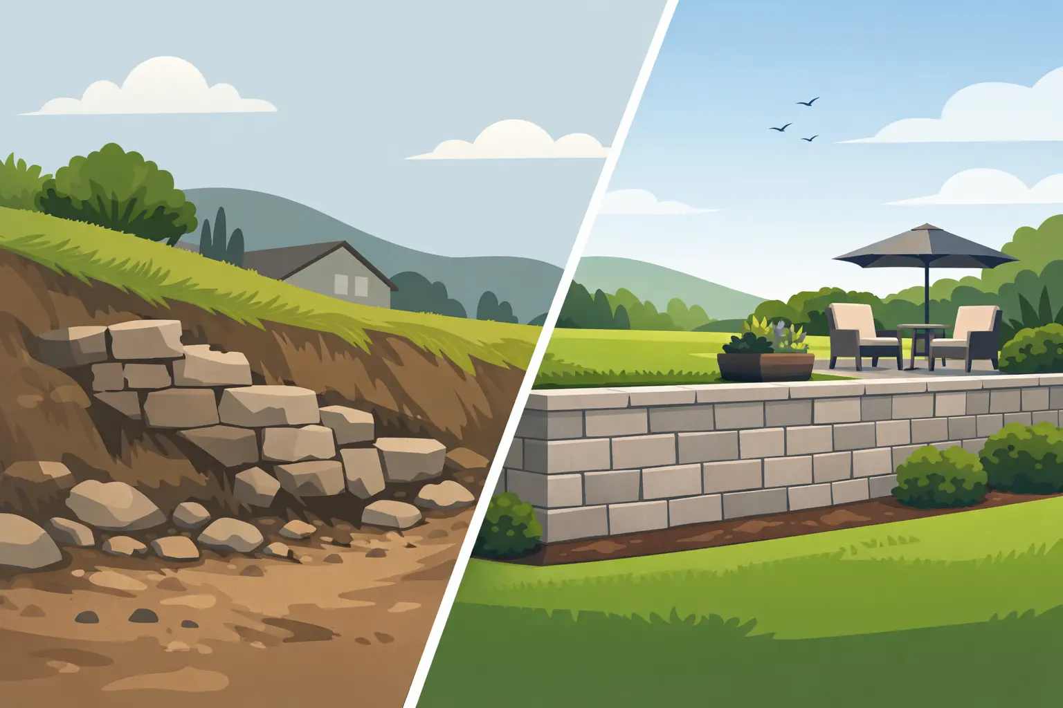 Retaining Wall Before After Results That Last